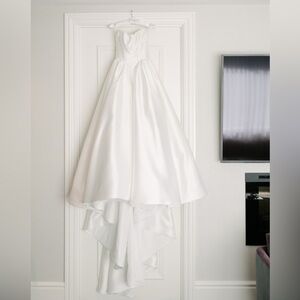 Paloma Blanca P5130 Strapless Mikado Ball Gown Size 4